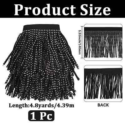 4.8Yards Velvet Tassel Fringe Trimming SRIB-GF0001-75A-1
