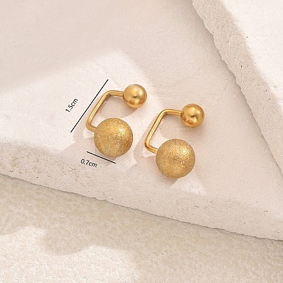 Round Stainless Steel Stud Earrings ED0217-1
