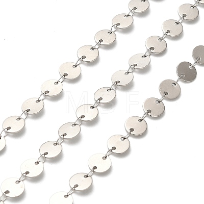 304 Stainless Steel Flat Sequin Chains CHS-A016-61P-A-1