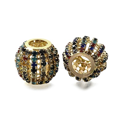 Rhinestone Brass Beads KK-D295-08G-01-1