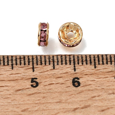 Brass Rhinestone Beads RB-K001-02G-01-1