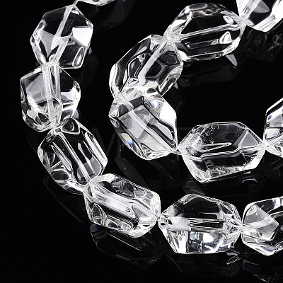 Grade A Natural Quartz Crystal Beads Strands G-R439-17C-1-1