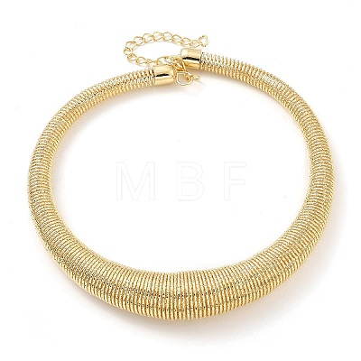 Iron Round Snake Chains Choker Necklaces NJEW-P289-04G-1
