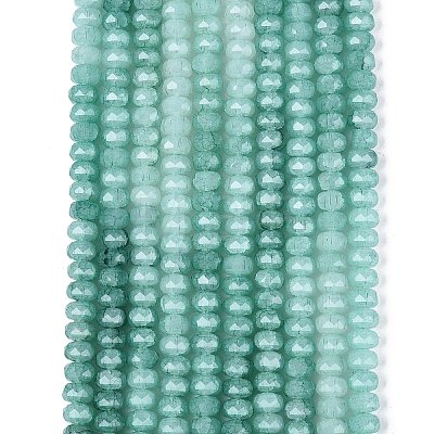 Imitation Jade Crackle Glass Beads Strands GLAA-N068-01A-A03-1