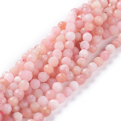 Natural Pink Opal Beads Strands G-A026-A07-4mm-1