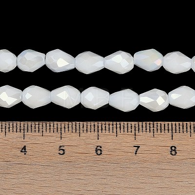 Opaque Solid Color Electroplate Glass Beads Strands LS-EGLA-N013-P4mm-B02-1