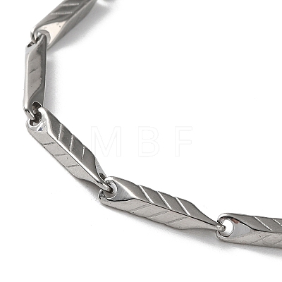 201 Stainless Steel Arrow Link Chain Necklaces for Men Women NJEW-G112-05P-1