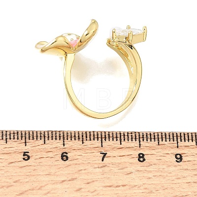 Barss Enamel Cuff Open Rings for Women KK-CBA1C83-01C-G-1