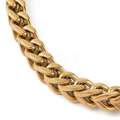 304 Stainless Steel Wheat Chain Bracelets BJEW-H508-06G-01-1