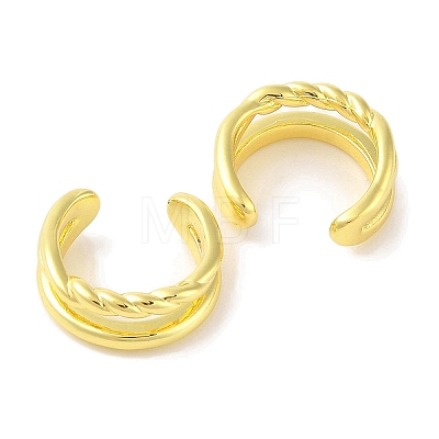 Brass Cuff Earrings for Women EJEW-I305-50G-1