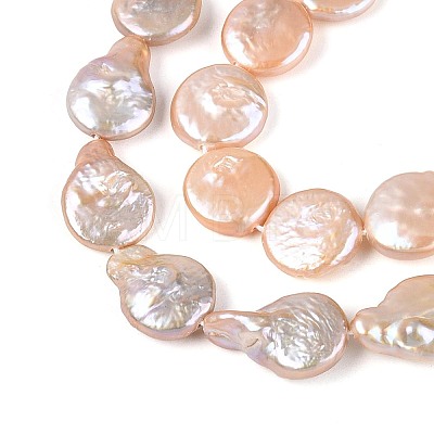 Natural Baroque Keshi Pearl Beads Strands PEAR-S018-02C-06-1