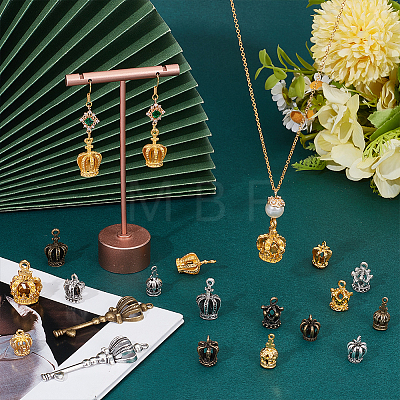 72Pcs 18 Styles Tibetan Style Alloy Pendants FIND-PH0061-87-1