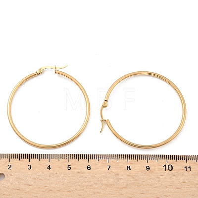 Ion Plating(IP) 304 Stainless Steel Hoop Earrings EJEW-N0016-11G-G-1