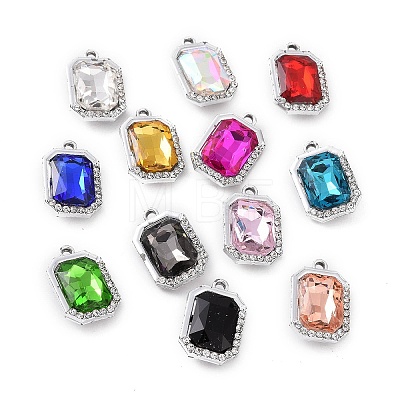 Alloy Rhinestone Pendants ALRI-C008-52P-1