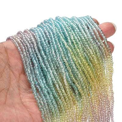Transparent Painted Glass Beads Strands DGLA-A034-T2mm-A15-1
