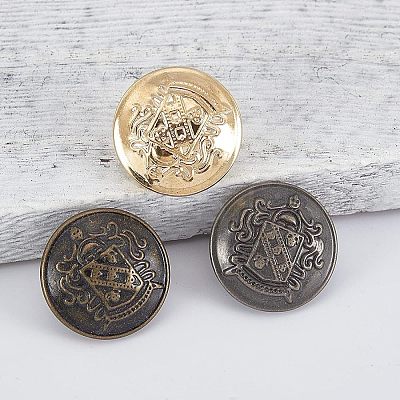 Olycraft 18Pcs 3 Colors Alloy Button BUTT-OC0001-14-1