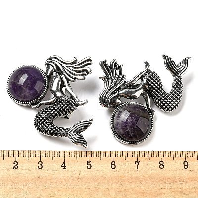 Dual-use Items Alloy Mermaid Brooch JEWB-C026-02C-AS-1