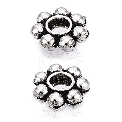 Tibetan Style Alloy Beads Daisy Spacer Beads LF1249Y-01AS-1-RS-1