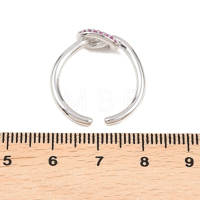 Brass Micro Pave Cubic Zirconia Finger Rings RJEW-C153-01P-03-1