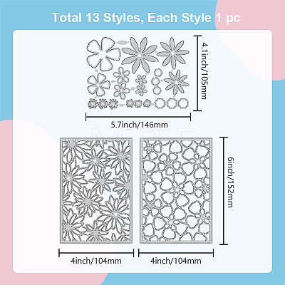 Carbon Steel Cutting Dies Stencils DIY-WH0309-1586-1