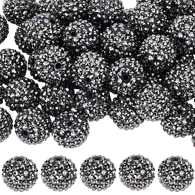 50Pcs Resin Rhinestone Beads RESI-PA0001-45A-1