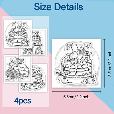 4Pcs 4 Styles PVC Stamp DIY-WH0487-0058-1