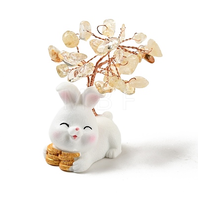 Natural Citrine Tree Display Decorations DJEW-E007-01RC-03-1