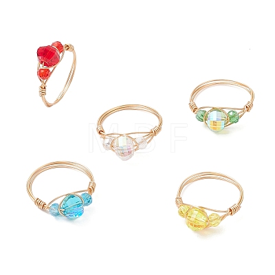 Glass Finger Rings RJEW-JR00925-01-1