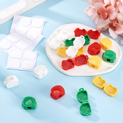 16Pcs 4 Colors PP Plastic Cable Organizers Clips Holder AJEW-TA0003-67-1