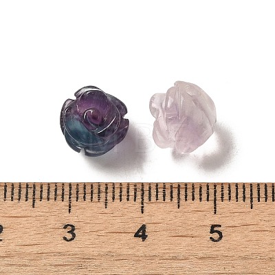 Natural Fluorite Carved Flower Beads G-O156-B-21-1