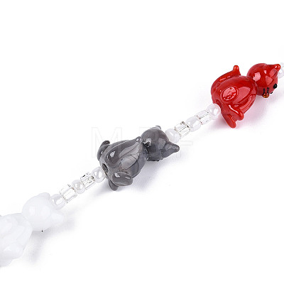 Handmade Lampwork Beads Strands LAMP-N028-16-1
