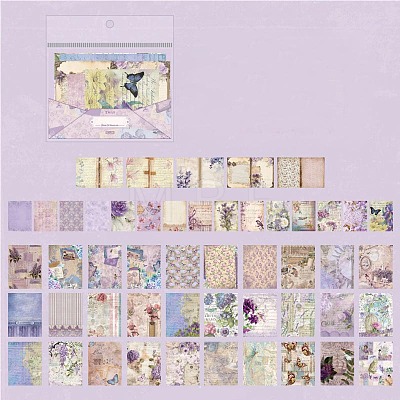 100Pcs 50 Styles Scrapbook Paper Pads PW-WGD2BA3-04-1