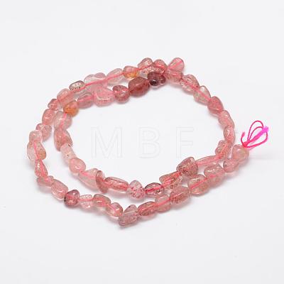 Natural Strawberry Quartz Beads Strands G-F521-43-1