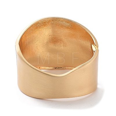 Alloy Wide Hinged Bangles BJEW-C058-02C-G-1