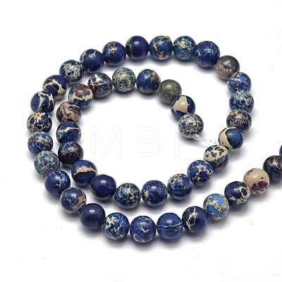 Natural Imperial Jasper Beads Strands G-I122-8mm-16-1