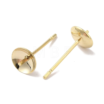 Brass Studs Earrings Finding KK-K383-01D-G-1