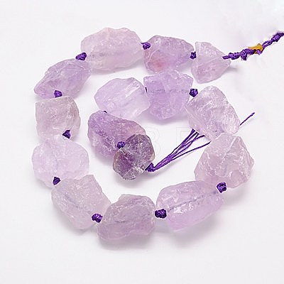 Natural Amethyst Beads Strands G-G543-03B-1