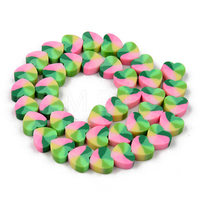 Handmade Polymer Clay Beads Strands X-CLAY-N008-002A-1