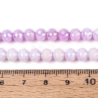 Anti-Tarnish Electroplate Glass Beads Strands GLAA-N056-6mm-03-1