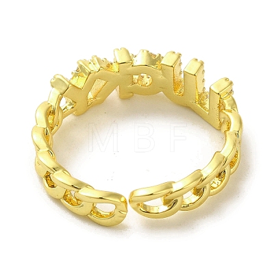 Brass Micro Pave Cubic Zirconia Rings for Women RJEW-E295-24G-1