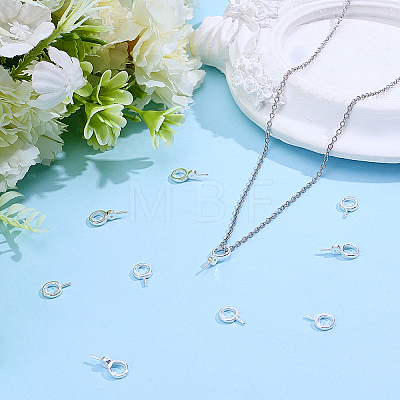 10Pcs 2 Styles 925 Sterling Silver Screw Eye Peg Bails STER-ME0001-55-1