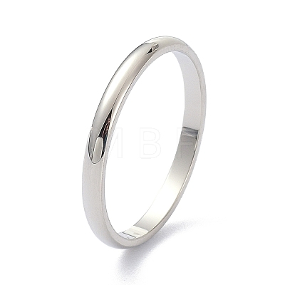 Non-Tarnish 2mm Polished Plain Dome Finger Ring for Girl Women RJEW-C012-05C-P-1