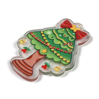 Christmas Theme Opaque Printed Acrylic Pendants SACR-S035-02A-1