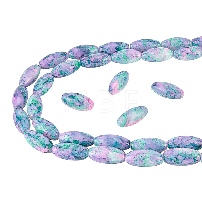 Baking Painted Glass Beads Strands DGLA-AR0001-05-1