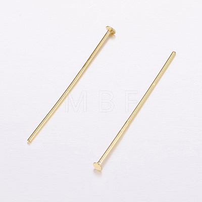 Brass Flat Head Pins X-KK-F714-06G-A-1