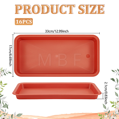 Plastic Planters Tray AJEW-WH0643-057-1