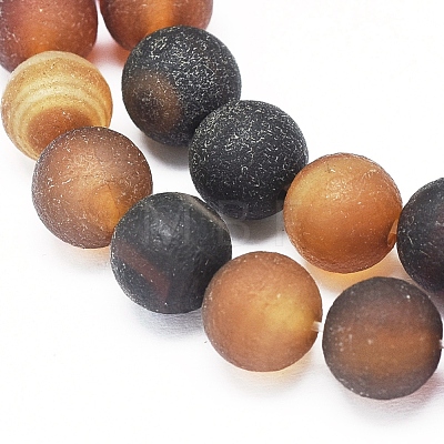 Natural Agate Beads Strands G-D0005-31-8mm-1