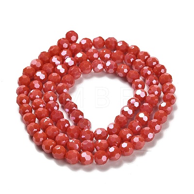 Electroplate Opaque Glass Beads Strands EGLA-A035-P6mm-A03-1