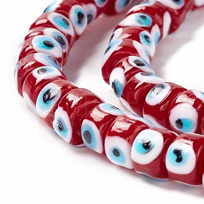 Handmade Evil Eye Lampwork Beads Strands LAMP-F024-01A-02-1