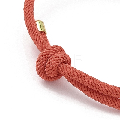 Adjustable Nylon Round Milan Cord Slider Bracelet Making FB-H001-01G-05-1